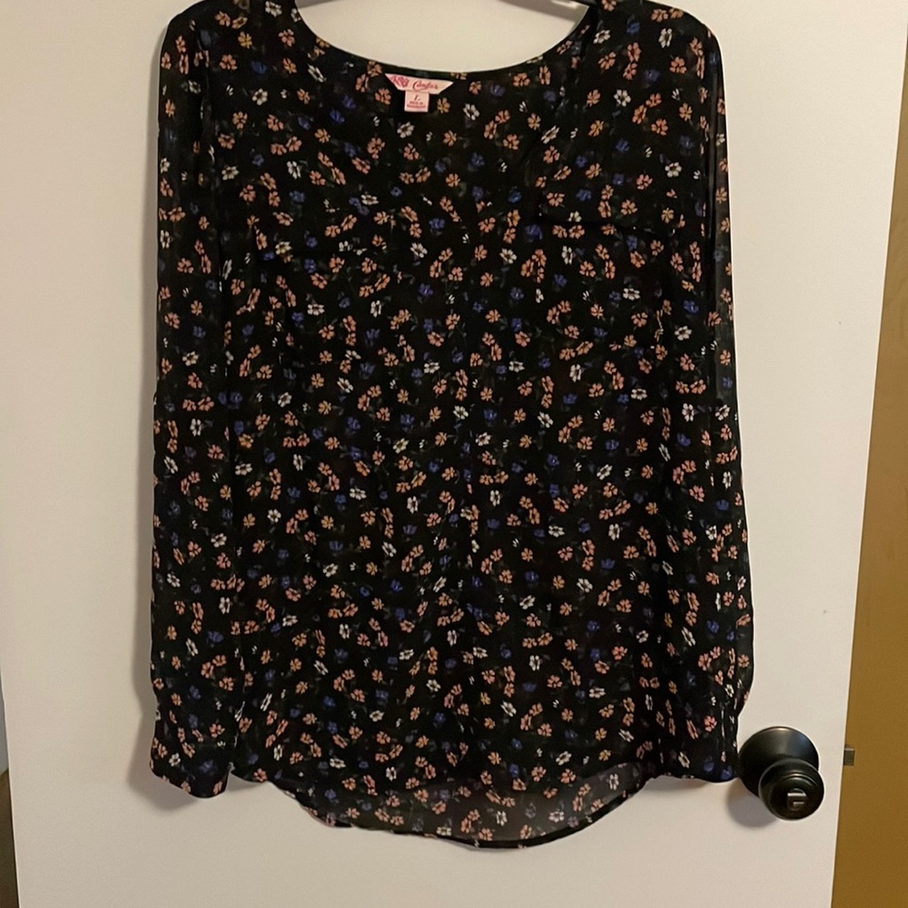 Candie’s Transparent long sleeve blouse